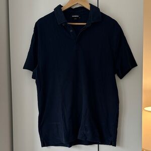 Express Men's Dark Blue Polo Shirt